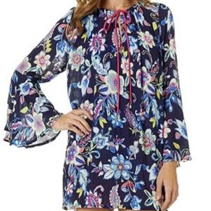 NWT Anne Cole Navy Floral Swim Cover Up